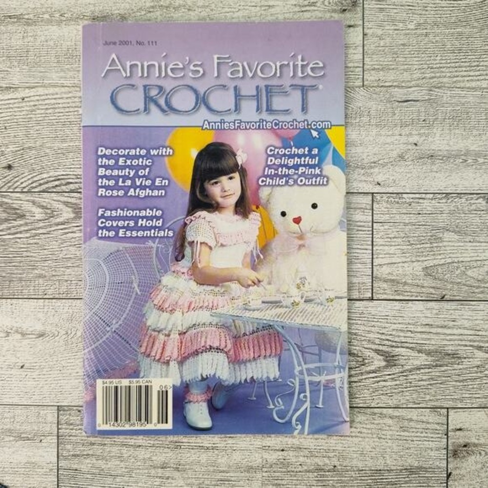 Annies Favorite Crochet 2001 Vintage y2k Craft Booklet Pattern Girl Dress Afghan